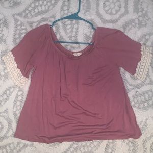 Lace crop shirt